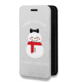 Дизайнерский горизонтальный чехол-книжка для Iphone Xr Снеговики