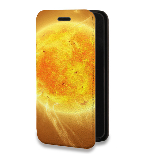 Дизайнерский горизонтальный чехол-книжка для Huawei Honor 50 Lite Солнце