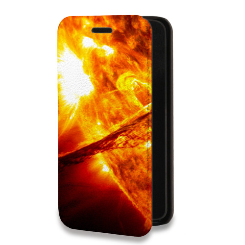 Дизайнерский горизонтальный чехол-книжка для Iphone 7 Солнце