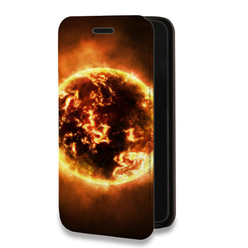 Дизайнерский горизонтальный чехол-книжка для Iphone Xr Солнце