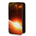 Дизайнерский горизонтальный чехол-книжка для Iphone 7 Солнце