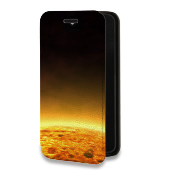 Дизайнерский горизонтальный чехол-книжка для Huawei P20 Солнце (на заказ)