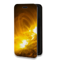 Дизайнерский горизонтальный чехол-книжка для Motorola Moto G8 Plus Солнце
