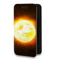 Дизайнерский горизонтальный чехол-книжка для Motorola Moto G8 Plus Солнце