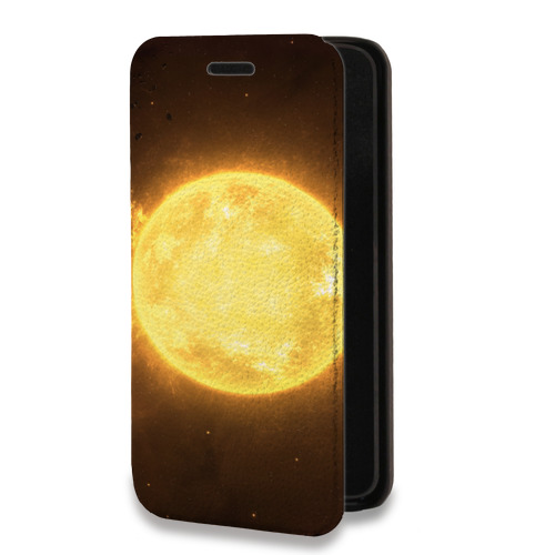 Дизайнерский горизонтальный чехол-книжка для Huawei P40 Солнце