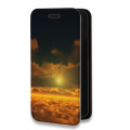 Дизайнерский горизонтальный чехол-книжка для Xiaomi Mi5C Солнце