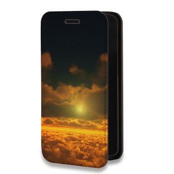 Дизайнерский горизонтальный чехол-книжка для Huawei P20 Солнце (на заказ)