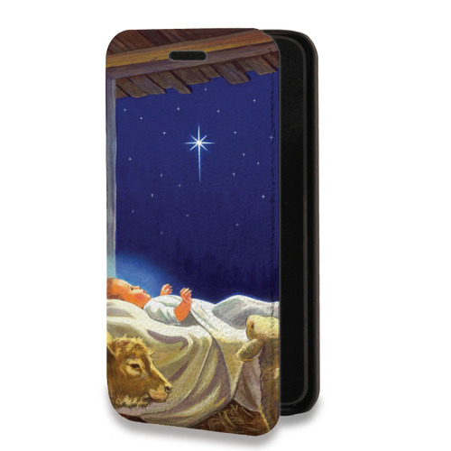Дизайнерский горизонтальный чехол-книжка для Nokia 7 Рождество Христово