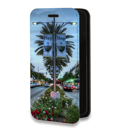 Дизайнерский горизонтальный чехол-книжка для OnePlus 8T Лос-Анжелес