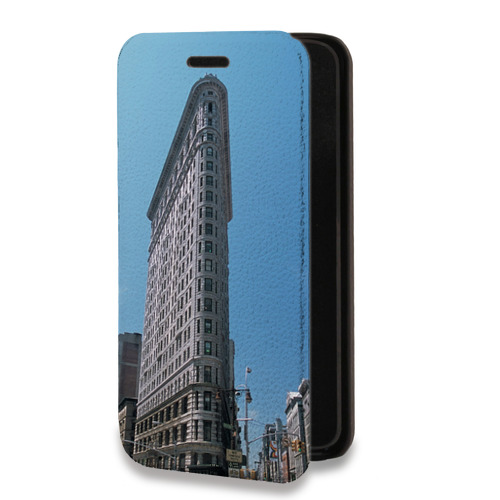 Дизайнерский горизонтальный чехол-книжка для Iphone 14 Pro Нью-Йорк