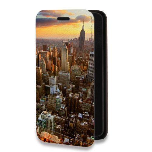 Дизайнерский горизонтальный чехол-книжка для Realme 3 Pro Нью-Йорк