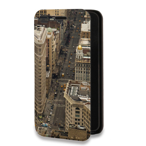 Дизайнерский горизонтальный чехол-книжка для Alcatel One Touch Idol 2 mini Нью-Йорк