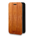 Дизайнерский горизонтальный чехол-книжка для Iphone 14 Pro Дерево