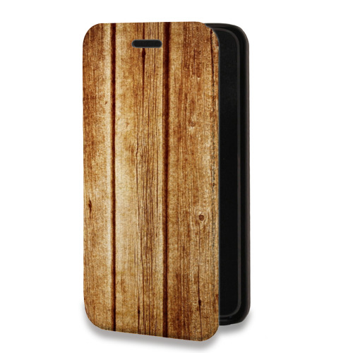 Дизайнерский горизонтальный чехол-книжка для Xiaomi RedMi Note 10 Дерево