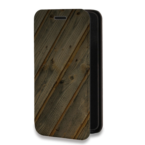 Дизайнерский горизонтальный чехол-книжка для Iphone 14 Pro Дерево