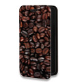 Дизайнерский горизонтальный чехол-книжка для Huawei P40 Lite E кофе текстуры