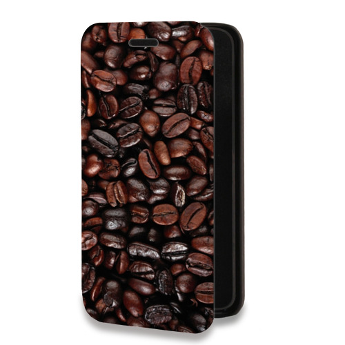 Дизайнерский горизонтальный чехол-книжка для Iphone 11 Pro кофе текстуры