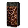 Дизайнерский горизонтальный чехол-книжка для Samsung Galaxy A12 кофе текстуры