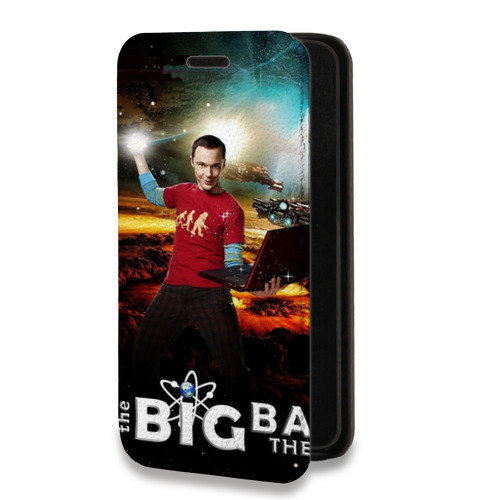 Дизайнерский горизонтальный чехол-книжка для Iphone 13 Pro Max Теория большого взрыва