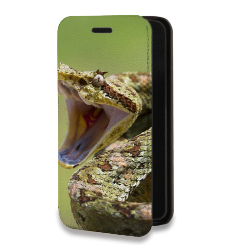 Дизайнерский горизонтальный чехол-книжка для Samsung Galaxy A12 Змеи