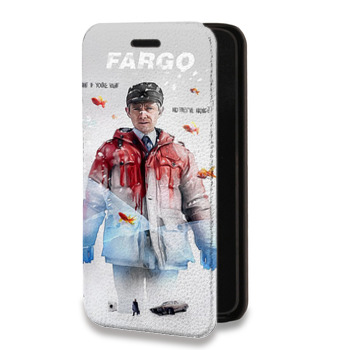 Дизайнерский горизонтальный чехол-книжка для Huawei P20 Фарго (на заказ)
