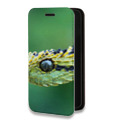 Дизайнерский горизонтальный чехол-книжка для Iphone 13 Mini Змеи