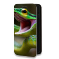 Дизайнерский горизонтальный чехол-книжка для OnePlus 8T Змеи