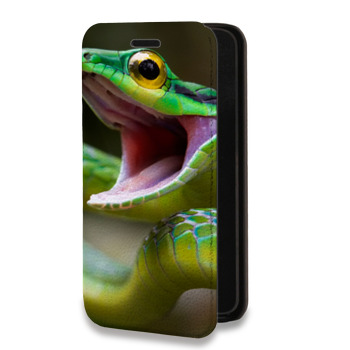 Дизайнерский горизонтальный чехол-книжка для Huawei P20 Змеи (на заказ)