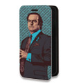 Дизайнерский горизонтальный чехол-книжка для Iphone 13 Pro Max Лучше позвони Солу