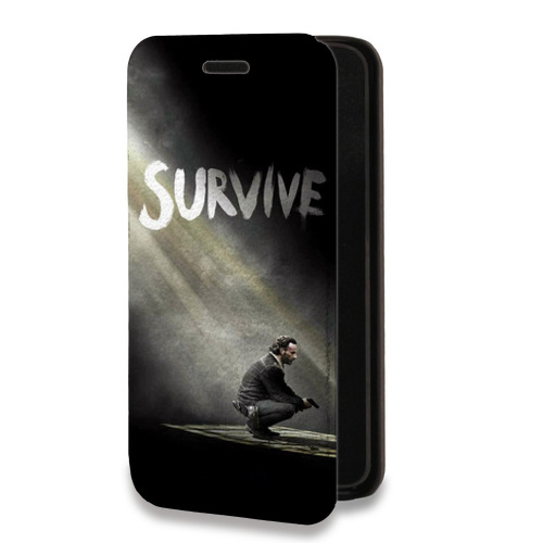 Дизайнерский горизонтальный чехол-книжка для Realme 7 Ходячие мертвецы