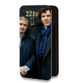 Дизайнерский горизонтальный чехол-книжка для Iphone 7 Plus / 8 Plus Шерлок