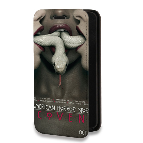 Дизайнерский горизонтальный чехол-книжка для Alcatel One Touch Idol 2 mini Американская история ужасов