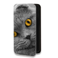 Дизайнерский горизонтальный чехол-книжка для Samsung Galaxy S22 Ultra Кошки