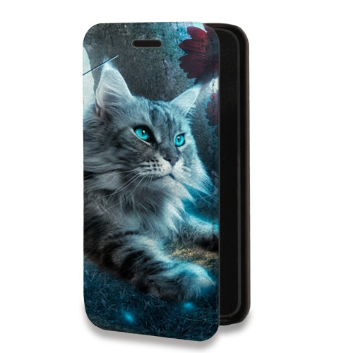 Дизайнерский горизонтальный чехол-книжка для Samsung Galaxy A30 Кошки