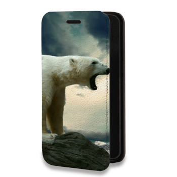 Дизайнерский горизонтальный чехол-книжка для Huawei P20 Медведи (на заказ)