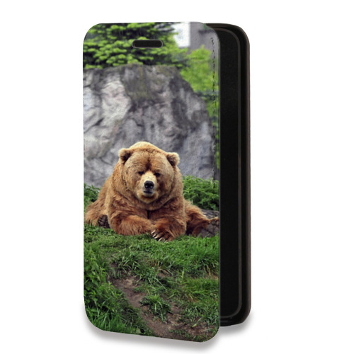 Дизайнерский горизонтальный чехол-книжка для ASUS ZenFone 8 Flip Медведи