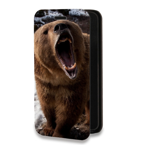 Дизайнерский горизонтальный чехол-книжка для Nokia 3.4 Медведи