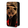 Дизайнерский горизонтальный чехол-книжка для Samsung Galaxy A52 Медведи
