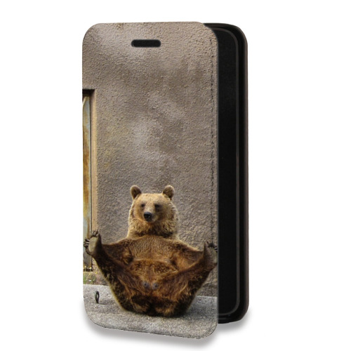 Дизайнерский горизонтальный чехол-книжка для Huawei Honor 50 Lite Медведи