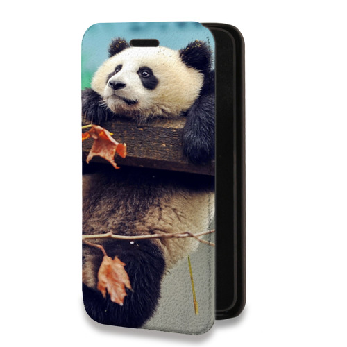 Дизайнерский горизонтальный чехол-книжка для Iphone 14 Pro Панды