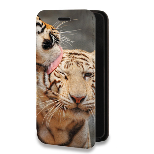 Дизайнерский горизонтальный чехол-книжка для Huawei Mate 10 Тигры