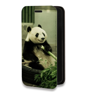 Дизайнерский горизонтальный чехол-книжка для Huawei Honor 7C Pro Панды (на заказ)