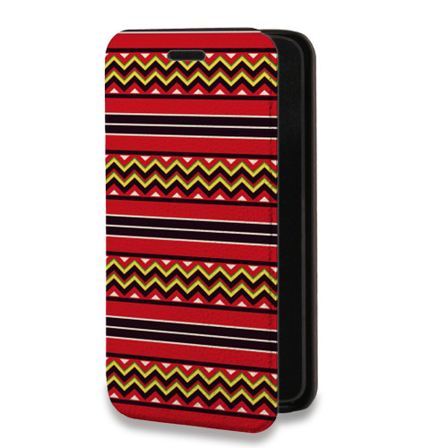 Дизайнерский горизонтальный чехол-книжка для Iphone 14 Pro Max Этнические мотивы