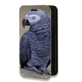 Дизайнерский горизонтальный чехол-книжка для Iphone 12 Pro Попугаи