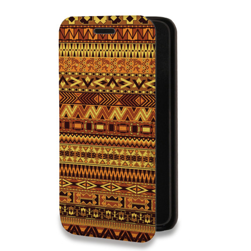 Дизайнерский горизонтальный чехол-книжка для Realme Narzo 30 5G Плетение индейцев
