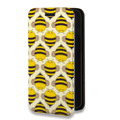 Дизайнерский горизонтальный чехол-книжка для Realme 7 Pro Пчелиные узоры