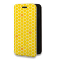 Дизайнерский горизонтальный чехол-книжка для Samsung Galaxy S22 Ultra Пчелиные узоры