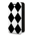 Дизайнерский горизонтальный чехол-книжка для Samsung Galaxy A51 Черно-белые фантазии
