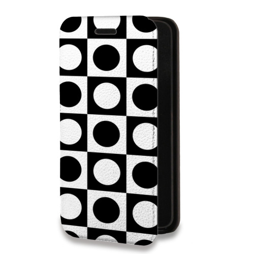 Дизайнерский горизонтальный чехол-книжка для Realme 7 Pro Черно-белые фантазии