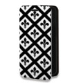 Дизайнерский горизонтальный чехол-книжка для Nokia X10 Черно-белые фантазии
